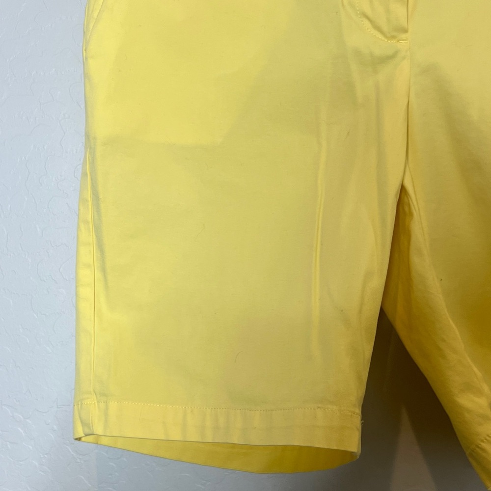Talbots Bright Yellow Chino Bermuda Shorts size 6 - Picture 6 of 9